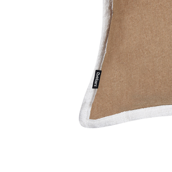 Set di 2 cuscini in cotone quadrato marrone 45 x 45 cm stile classico