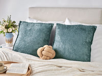 Set di 2 cuscini decorativi quadrati blu 50 x 50 cm stile classico