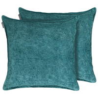 Set di 2 cuscini decorativi quadrati verde acqua 50 x 50 cm stile classico