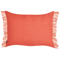 Set di 2 cuscini decorativi arancione in cotone 35 x 50 cm con frange