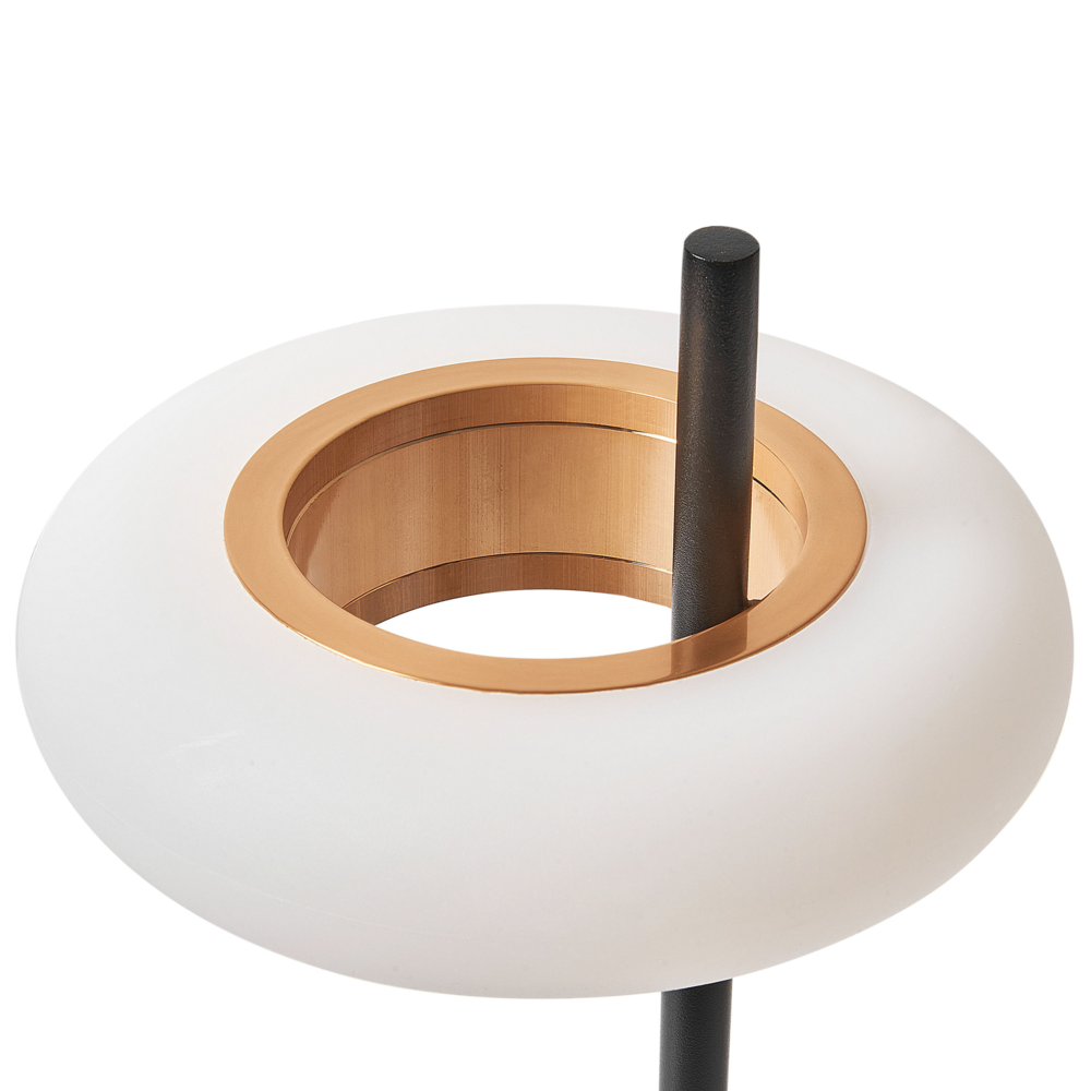 Lampada da tavolo in alluminio nero senza fili per interni ed esterni stile moderno