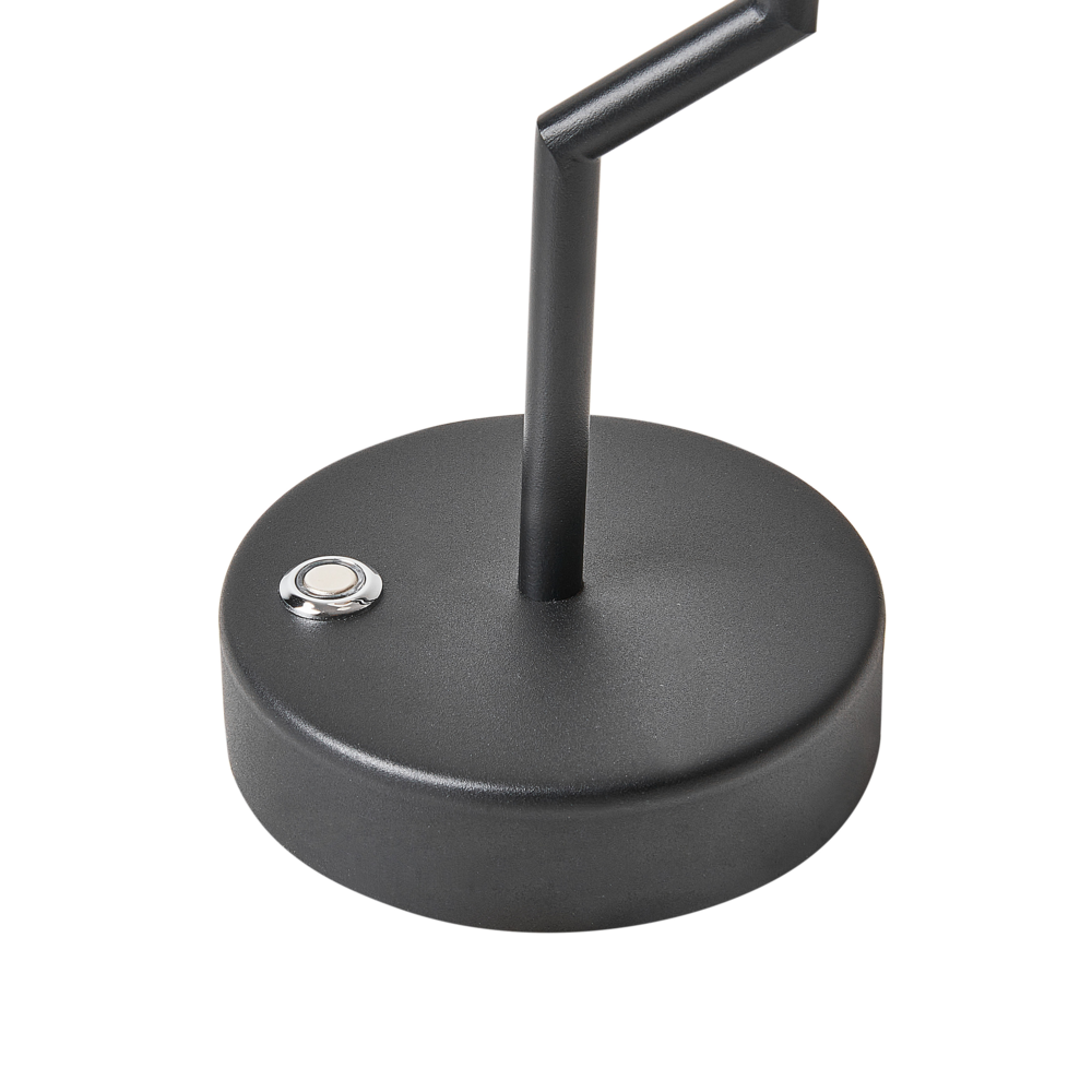 Lampada da tavolo in alluminio nero senza fili per interni ed esterni stile moderno