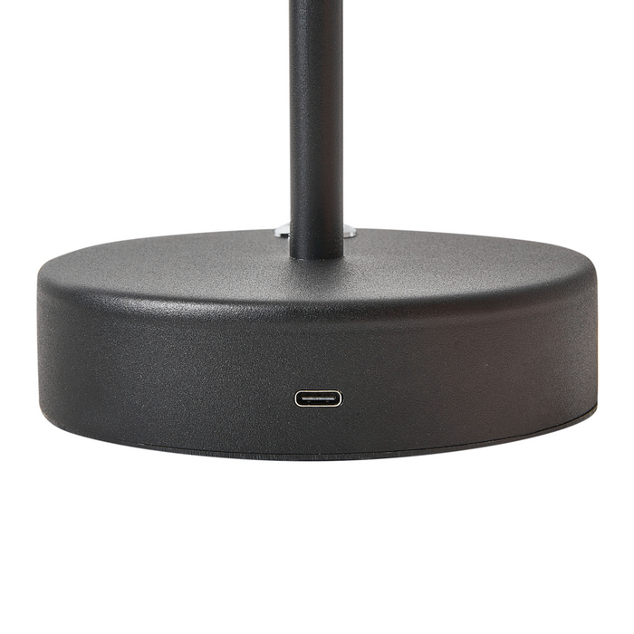Lampada da tavolo in alluminio nero senza fili per interni ed esterni stile moderno