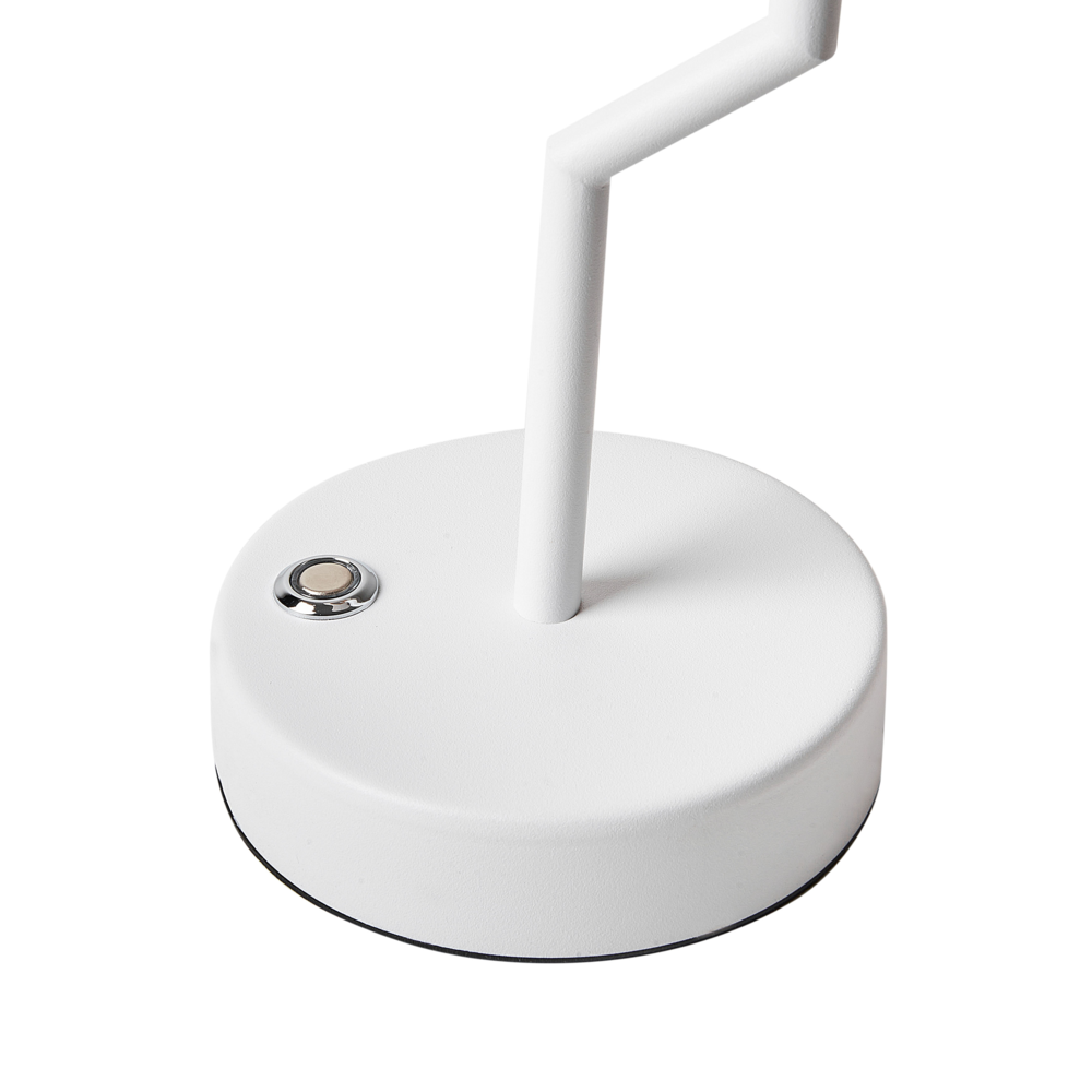 Lampada da tavolo in alluminio bianco senza fili per interni ed esterni stile moderno