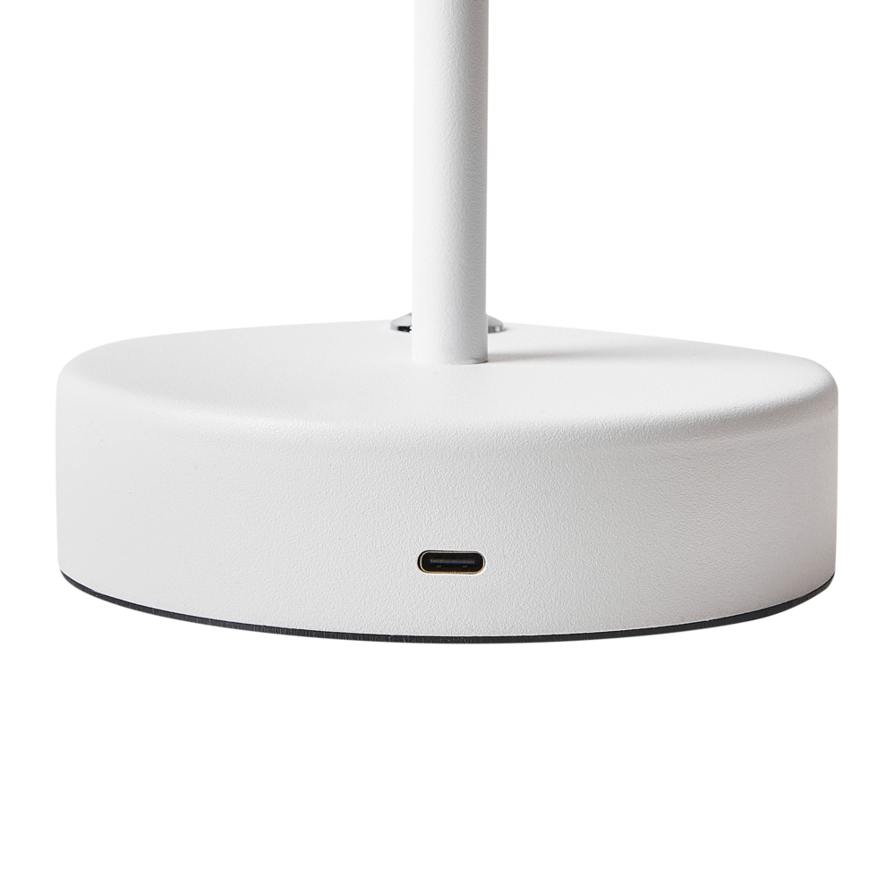 Lampada da tavolo in alluminio bianco senza fili per interni ed esterni stile moderno