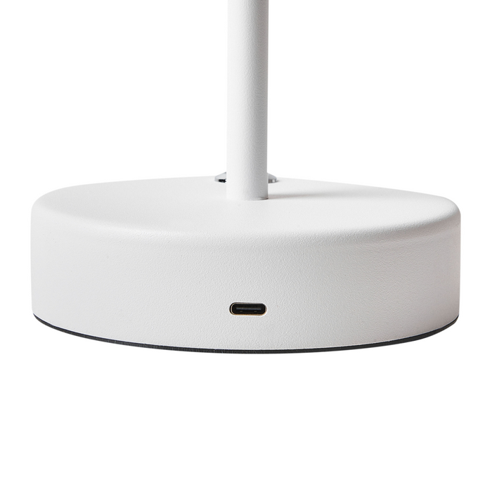 Lampada da tavolo in alluminio bianco senza fili per interni ed esterni stile moderno