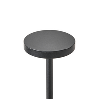 Lampada da tavolo in alluminio nero senza fili per interni e per esterni stile moderno