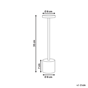 Lampada da tavolo in alluminio nero senza fili per interni e per esterni stile moderno