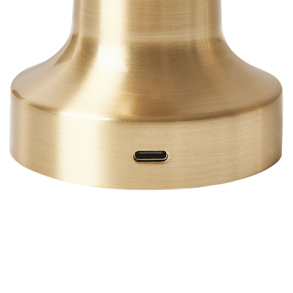 Set di 2 lampade da tavolo in ferro oro camera da letto soggiorno