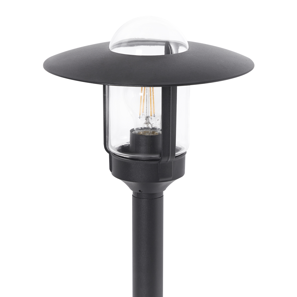 Lampione in alluminio nero 98 cm Lampada da sentiero Illuminazione da giardino per esterni Design moderno