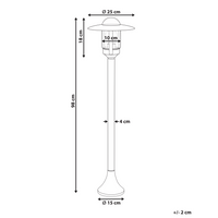 Lampione in alluminio nero 98 cm Lampada da sentiero Illuminazione da giardino per esterni Design moderno