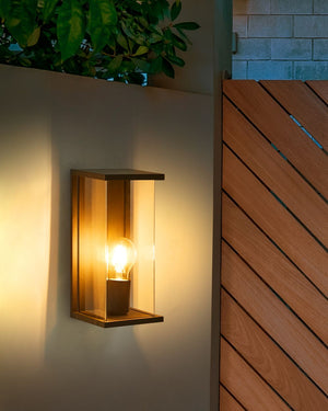 Lampada da parete per esterni Sconce nere Metallo Alluminio Materiale sintetico Opaco Design moderno Giardino Patio