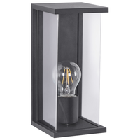 Lampada da parete per esterni Sconce nere Metallo Alluminio Materiale sintetico Opaco Design moderno Giardino Patio