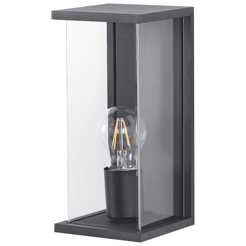 Lampada da parete per esterni Sconce nere Metallo Alluminio Materiale sintetico Opaco Design moderno Giardino Patio