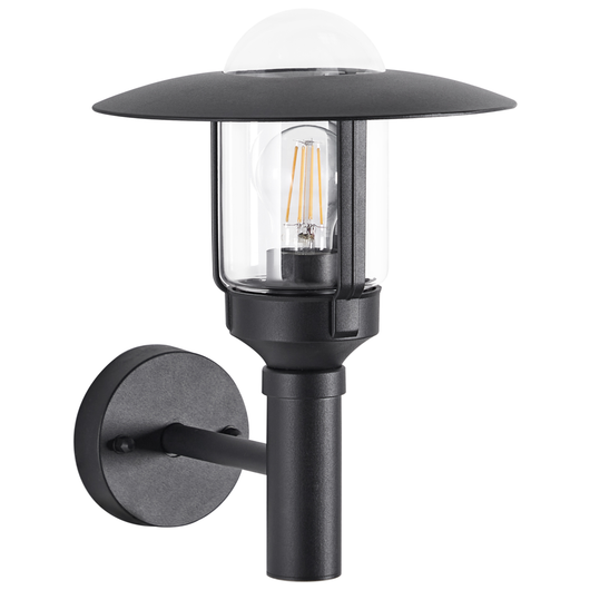 Lampada da parete per esterni Lampada a stelo nera Metallo alluminio vetro opaco Design moderno Giardino Patio