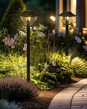 Dissuasore di luce in alluminio nero 94 cm Lampada da sentiero Illuminazione esterna del giardino Design moderno