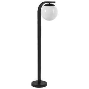 Lampione Dissuasore di luce in alluminio nero da 105 cm Lampada da giardino per esterni Illuminazione di design moderno