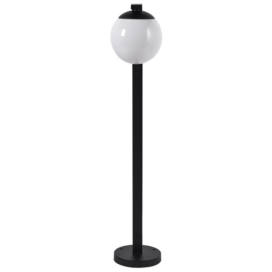 Lampione Dissuasore di luce in alluminio nero da 105 cm Lampada da giardino per esterni Illuminazione di design moderno