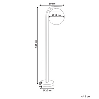 Lampione Dissuasore di luce in alluminio nero da 105 cm Lampada da giardino per esterni Illuminazione di design moderno