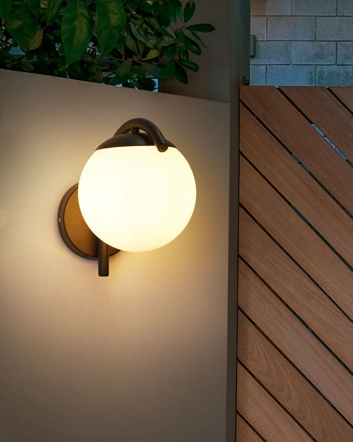 Lampada da parete per esterni Sconce nere Metallo Alluminio Materiale sintetico Opaco Design moderno Giardino Patio