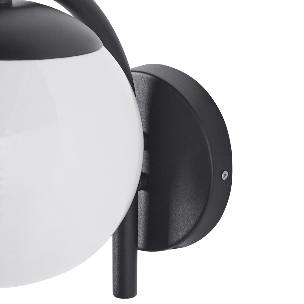 Lampada da parete per esterni Sconce nere Metallo Alluminio Materiale sintetico Opaco Design moderno Giardino Patio