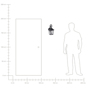 Lampada da parete per esterni Lampada da parete nera Sconce in metallo ferro vetro opaco Design moderno Giardino del patio