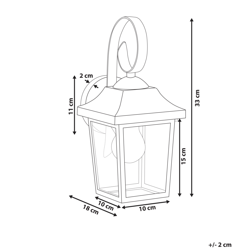 Lampada da parete per esterni Lampada da parete nera Sconce in metallo ferro vetro opaco Design moderno Giardino del patio