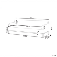 Divano a 3 posti in tessuto grigio con gambe in legno stile elegante soggiorno