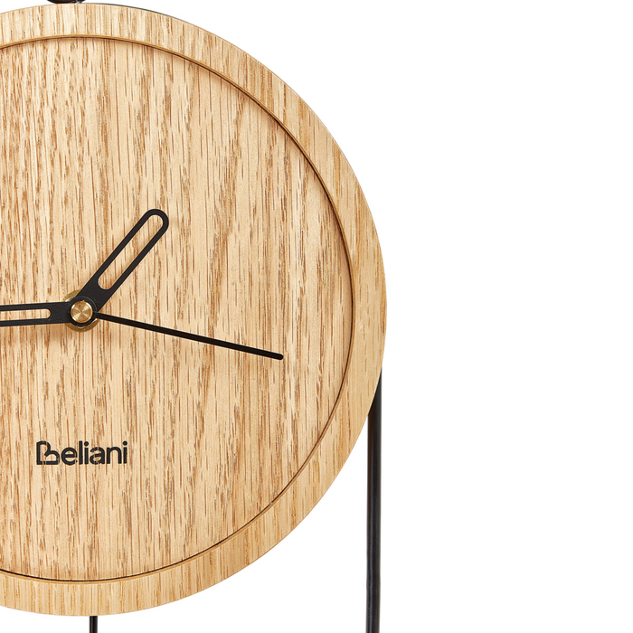 Orologio da parete in legno chiaro MDF metallo 20 x 45 cm Design senza numeri Pendolo Decorazione per il soggiorno