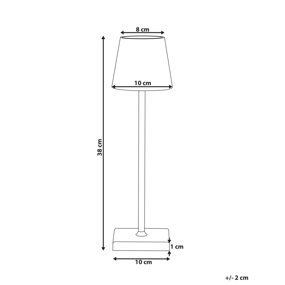 Lampada da tavolo in alluminio nero per interni e per esterni moderna con interruttore a sfioramento Cavo USB di ricarica senza fili