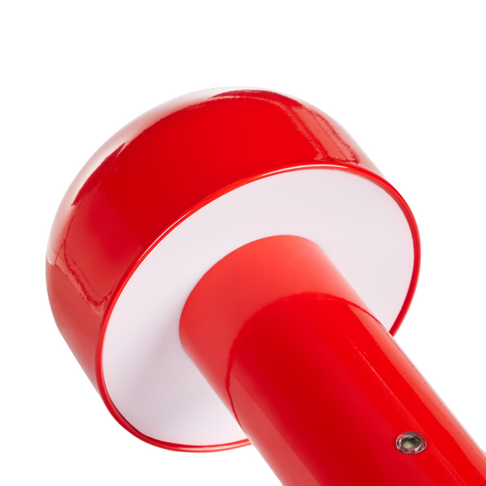 Lampada da tavolo senza fili in ferro rosso per interni e per esterni