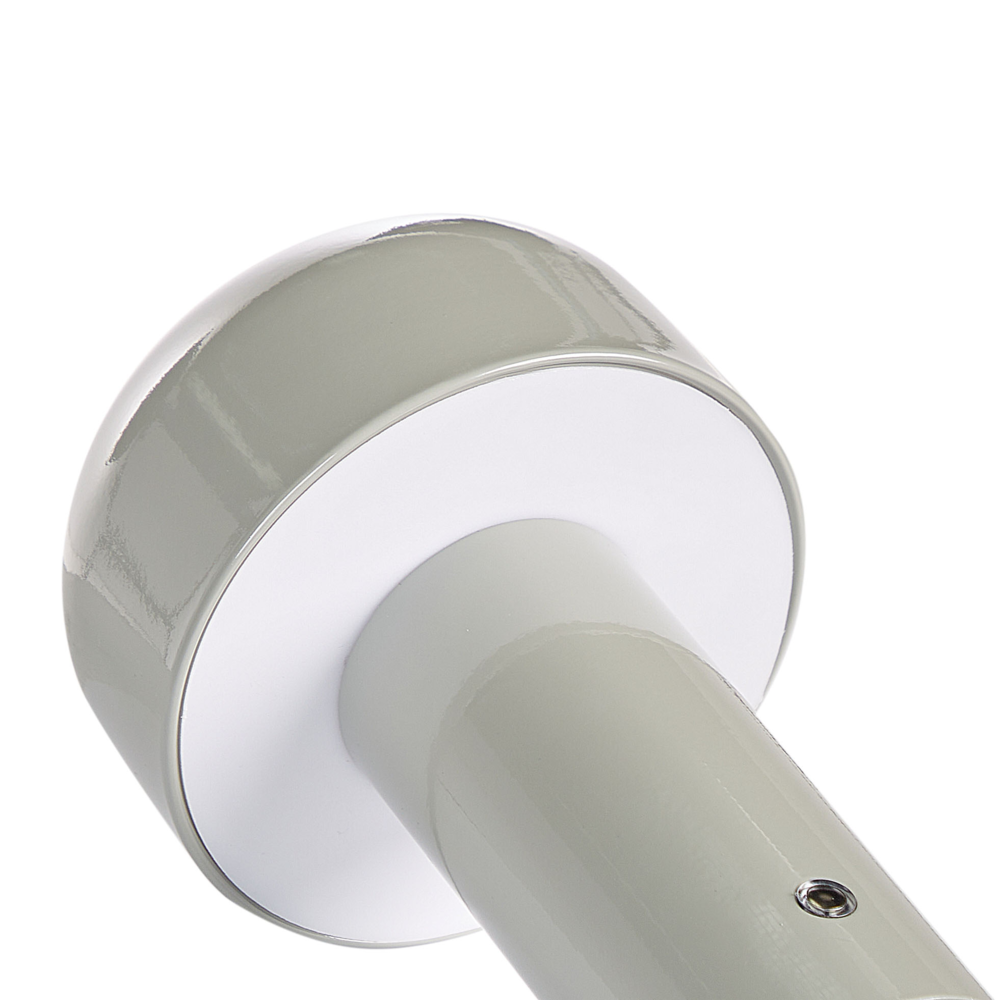 Lampada da tavolo senza fili in ferro grigio per interni e per esterni