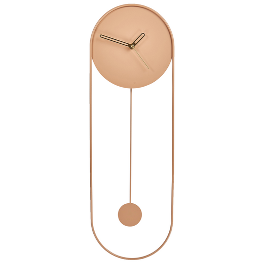 Orologio da parete in acciaio rosa 20 x 62 cm Design moderno minimalista decorativo a pendolo senza numeri Arredamento per il soggiorno