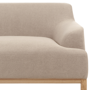 Divano angolare 3 posti in tessuto tortora lato destro Tessuto poliestere Gambe di legno Soggiorno