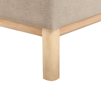 Divano angolare 3 posti in tessuto tortora lato destro Tessuto poliestere Gambe di legno Soggiorno