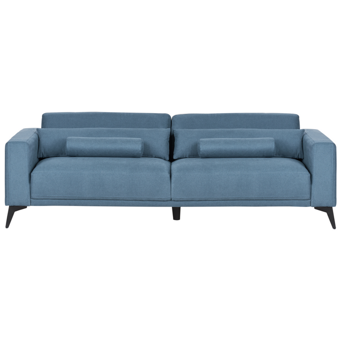 Divano a 3 posti Tessuto blu Poliestere Altezza schienale regolabile Moderno