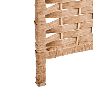 Divisorio a 4 pannelli per ambienti in legno di pioppo chiaro Pareti con trame in stile Boho