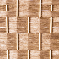 Divisorio a 4 pannelli per ambienti in legno di pioppo chiaro Pareti con trame in stile Boho