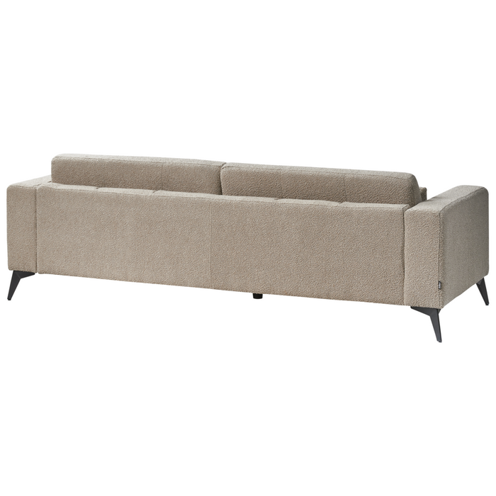 Divano a 3 posti Tessuto bouclè tortora Poliestere Altezza schienale regolabile Moderno