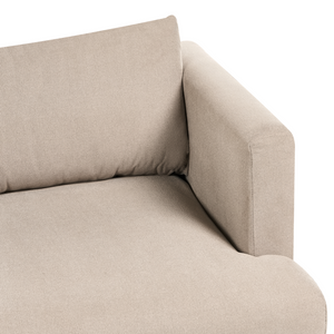 Divano a 3 posti in tessuto Marrone chiaro Gambe in legno scuro Soggiorno stile moderno