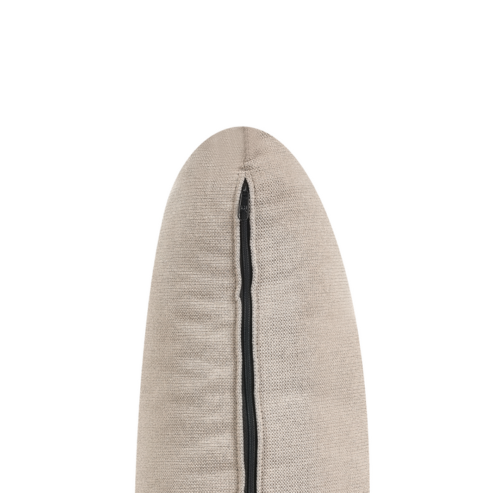 Divano a 3 posti in tessuto Marrone chiaro Gambe in legno scuro Soggiorno stile moderno