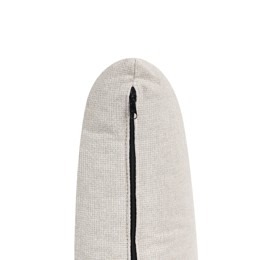 Divano a 3 posti in tessuto Beige chiaro Gambe in legno scuro Soggiorno in stile moderno