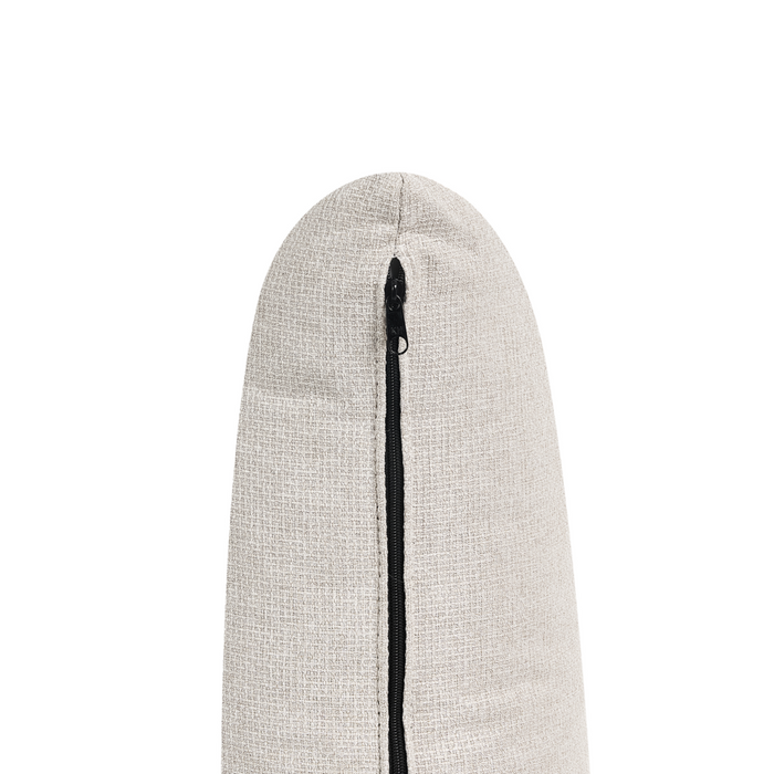 Divano a 3 posti in tessuto Beige chiaro Gambe in legno scuro Soggiorno in stile moderno