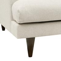 Divano a 3 posti in tessuto Beige chiaro Gambe in legno scuro Soggiorno in stile moderno