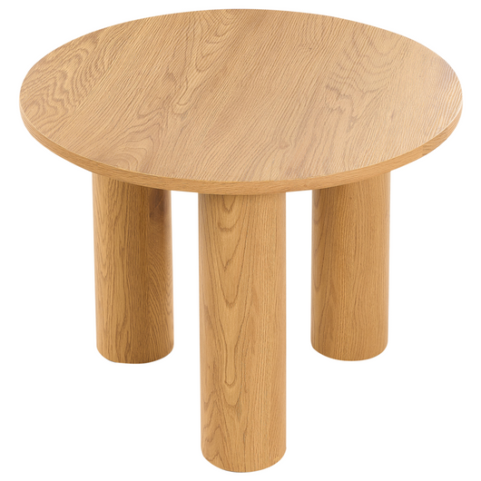 Tavolino da caffè in legno chiaro Legno ingegnerizzato Retrò Rotondo Soggiorno Legno impiallacciato