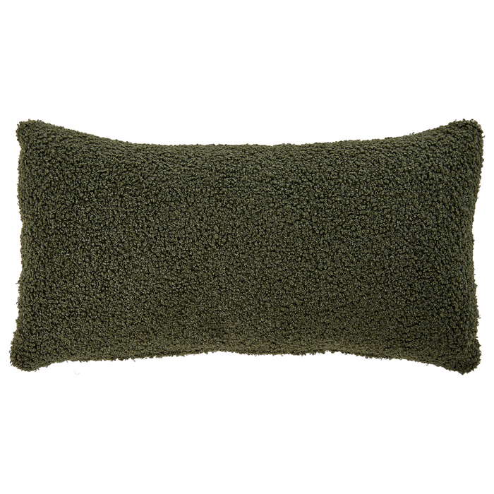 Poltrona da salotto con schienale curvo boucle verde scuro stile glam elegante soggiorno