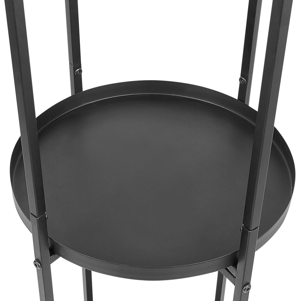 Supporto fioriere per piante rotondo in metallo nero 35 x 160 cm interno esterno