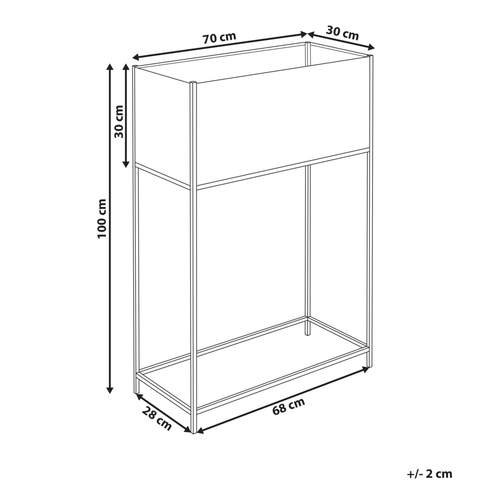 Supporto per fioriera in metallo beige per interni ed esterni