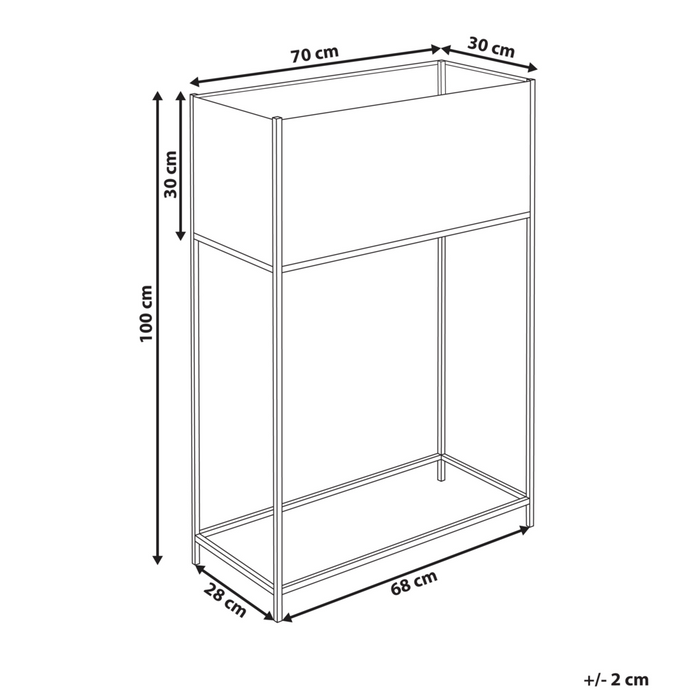 Supporto per fioriera in metallo beige per interni ed esterni