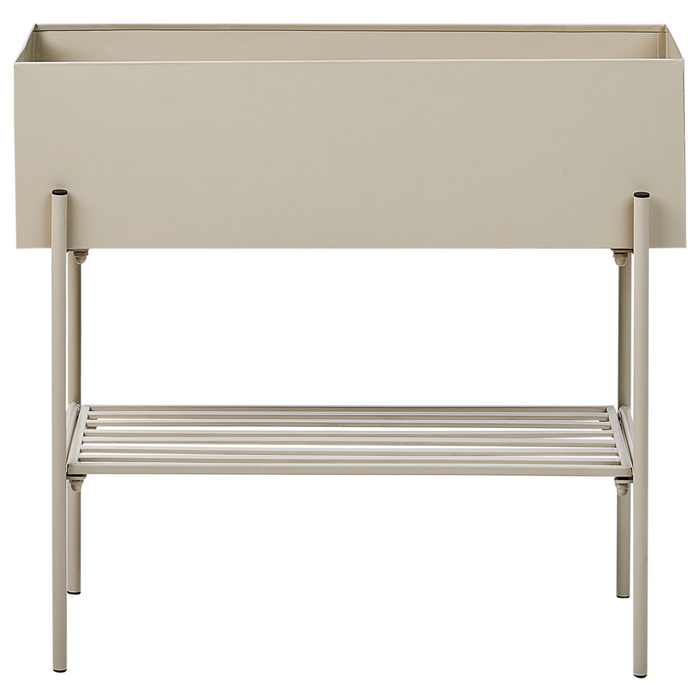 Fioriera da giardino rialzata in metallo beige per piante da interno e esterno